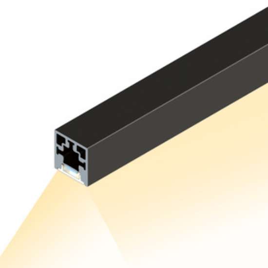 Afbeeldingen van Hettich Cadro Lichtprofiel basis roestvrij staal finish