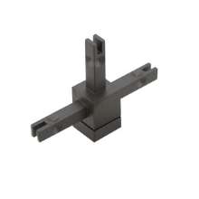 Afbeeldingen van Hettich Cadro 3-voudig 2D-verbindingshoek met hoogteverstelling roestvrij staal finish