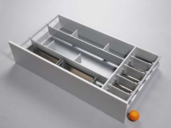Afbeeldingen van Blum verdeling voorraad/kruiden Tandembox Antaro C - nominale lengte 650mm corpusbreedte 1200mm - zijdewit OL.KC6512SWKR/V