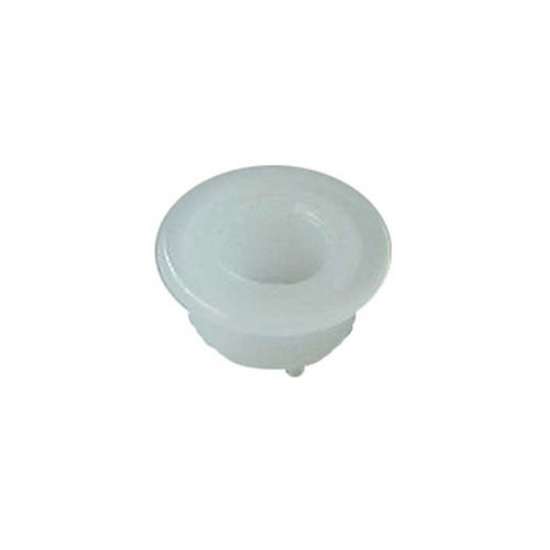 Afbeeldingen van Blum huls voor glasbevestiging - knop/trekker 4mm metaalvijs - wit pvc GLH.4/8