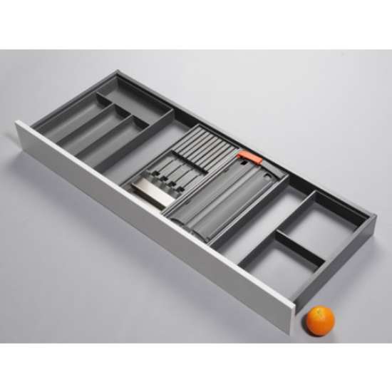 Afbeeldingen van Blum Bestekindeling met messen en foliehouder Legrabox - corpusbreedte 1200 en groter diepte 450mm - zijdewit OL.BA4512W7IND