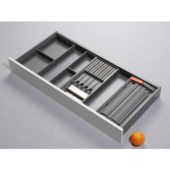 Afbeeldingen van Blum Bestekindeling met messen en foliehouder Legrabox - corpusbreedte 1000mm en groter diepte 450mm - zijdewit OL.BA4510W7IND