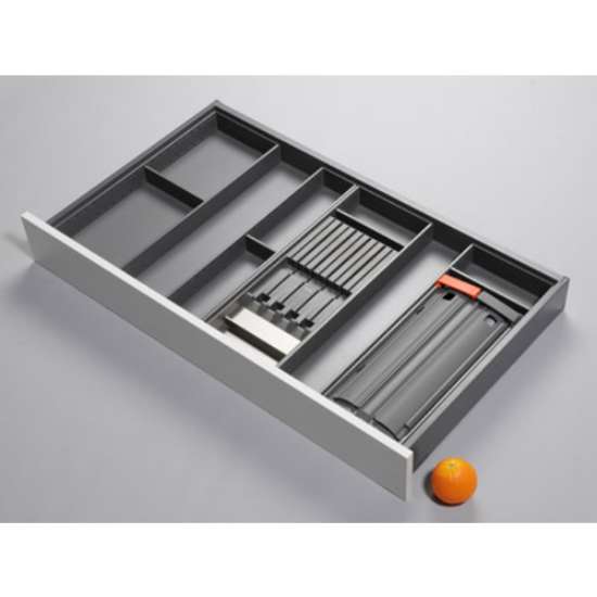 Afbeeldingen van Blum Bestekindeling met messen en foliehouder Legrabox - corpusbreedte 1000mm en groter diepte 550mm - carbonzwart OL.BA5510S7IND