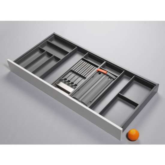 Afbeeldingen van Blum Bestekindeling met messen en foliehouder Legrabox - corpusbreedte 1200 en groter diepte 550mm - zijdewit OL.BA5512W7IND