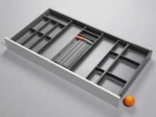 Afbeeldingen van Blum Bestekindeling met foliehouder Legrabox - corpusbreedte 1200 en groter diepte 600mm - carbonzwart OL.BA6012S5IND