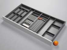 Afbeeldingen van Blum Bestekindeling met messen en foliehouder Legrabox - corpusbreedte 1200 en groter diepte 600mm - oriongrijs OL.BA6012O7IND