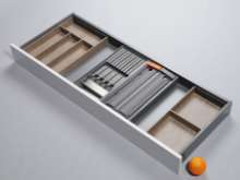 Afbeeldingen van Blum Bestekindeling met messen en foliehouder Legrabox - corpusbreedte 1200 en groter diepte 450mm - houtdecor nebraska eik/oriongrijs OL.BH4512N7IND