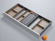 Afbeeldingen van Blum Bestekindeling met foliehouder Legrabox - corpusbreedte 1000mm en groter diepte 450mm - houtdecor nebraska eik/oriongrijs OL.BH4510N5IND