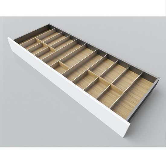 Afbeeldingen van Blum Bestekindeling Legrabox - corpusbreedte 1200 diepte 450mm - fineer eiken/aluminium OL.EA4512S2BEST