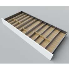 Afbeeldingen van Blum Bestekindeling Legrabox - corpusbreedte 1200 diepte 550mm - fineer eiken/aluminium OL.EA5512S2BEST