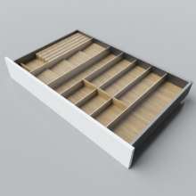 Afbeeldingen van Blum Bestekindeling voor kruidenpotjes Legrabox - corpusbreedte 850-1050 diepte 550mm - fineer eiken/aluminium OL.EA5590S3BEST