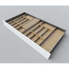 Afbeeldingen van Blum Bestekindeling met messenhouder Legrabox - corpusbreedte 1000mm-1200 diepte 650mm - fineer eiken/aluminium OL.EA6512S1BEST