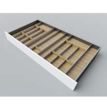 Afbeeldingen van Blum Bestekindeling Legrabox - corpusbreedte 1200 diepte 650mm - fineer eiken/aluminium OL.EA6512S2BEST