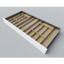 Afbeeldingen van Blum Bestekindeling Legrabox - corpusbreedte 1200 diepte 600mm - fineer eiken/aluminium OL.EA6012S2BEST