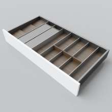 Afbeeldingen van Blum Bestekindeling folie en kruiden notenhout - voor LEGRABOX - corpusbreedte 900-1000mm diepte 450mm - notenhout/aluminium OL.NA4590S4BEST