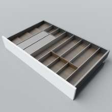 Afbeeldingen van Blum Bestekindeling voor messen en kruidenpotjes Legrabox - corpusbreedte 900-1000mm diepte 550mm - notenhout/aluminium OL.NA5590S4BEST