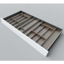 Afbeeldingen van Blum Bestekindeling Legrabox - corpusbreedte 1200 diepte 600mm - notenhout/aluminium OL.NA6012S2BEST