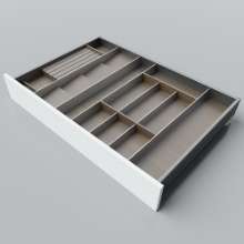 Afbeeldingen van Blum Bestekindeling voor messen en kruidenpotjes Legrabox - corpusbreedte 850-1050 diepte 600mm - notenhout/aluminium OL.NA6090S3BEST