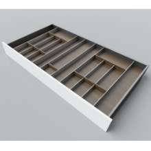 Afbeeldingen van Blum Bestekindeling Legrabox - corpusbreedte 1200 diepte 650mm - notenhout/aluminium OL.NA6512S2BEST