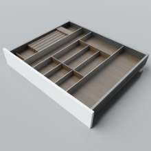 Afbeeldingen van Blum Bestekindeling voor messen Legrabox - corpusbreedte 700-900 diepte 650mm - notenhout/aluminium OL.NA6580S2BEST