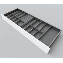 Afbeeldingen van Blum Bestekindeling Legrabox - corpusbreedte 1000mm-1200 diepte 450mm - houtdecor zwart/aluminium OL.SA4512S1BEST