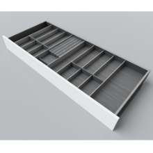 Afbeeldingen van Blum Bestekindeling Legrabox - corpusbreedte 1000mm-1200 diepte 500mm - houtdecor zwart/aluminium OL.SA5012S1BEST