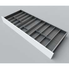 Afbeeldingen van Blum Bestekindeling voor messen Legrabox houtdecor - corpusbreedte 1200 diepte 500mm - houtdecor zwart/aluminium OL.SA5012S2BEST