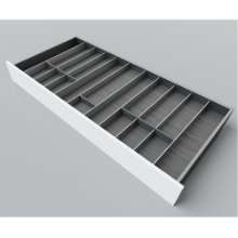 Afbeeldingen van Blum Bestekindeling voor messen Legrabox houtdecor - corpusbreedte 1200 diepte 550mm - houtdecor zwart/aluminium OL.SA5512S2BEST