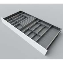 Afbeeldingen van Blum Bestekindeling Legrabox - corpusbreedte 1000mm-1200 diepte 600mm - houtdecor zwart/aluminium OL.SA6012S1BEST