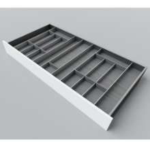 Afbeeldingen van Blum Bestekindeling voor messen Legrabox houtdecor - corpusbreedte 1200 diepte 600mm - houtdecor zwart/aluminium OL.SA6012S2BEST