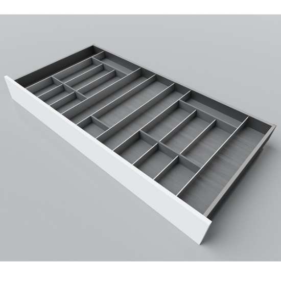 Afbeeldingen van Blum Bestekindeling voor messen Legrabox houtdecor - corpusbreedte 1200 diepte 600mm - houtdecor zwart/aluminium OL.SA6012S2BEST