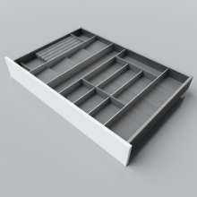 Afbeeldingen van Blum Bestekindeling voor kruidenpotjes Legrabox houtdecor - corpusbreedte 850-1050 diepte 600mm - houtdecor zwart/aluminium OL.SA6090S3BEST