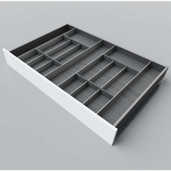 Afbeeldingen van Blum Bestekindeling Legrabox - corpusbreedte 950-1200 diepte 650mm - houtdecor zwart/aluminium OL.SA6510S1BEST
