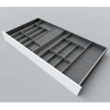 Afbeeldingen van Blum Bestekindeling Legrabox - corpusbreedte 1000mm-1200 diepte 650mm - houtdecor zwart/aluminium OL.SA6512S1BEST