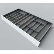 Afbeeldingen van Blum Bestekindeling voor messen Legrabox houtdecor - corpusbreedte 1200 diepte 650mm - houtdecor zwart/aluminium OL.SA6512S2BEST