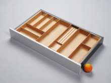 Afbeeldingen van Blum Bestekindeling voor kruidenpotjes Legrabox - corpusbreedte 800-1000mm diepte 500mm - fineer eiken/aluminium OL.EB5090S3BEST