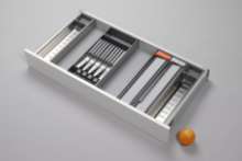 Afbeeldingen van Blum Bestekindeling voor messen met foliehouder Orga-Line - corpusbreedte 900 en groter ladediepte 450 - inox/RVS OL.BO459014BESTEKLADE