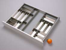 Afbeeldingen van Blum Bestekindeling Orga-Line - corpusbreedte 900 en groter ladediepte 650 - inox/RVS OL.BO6590S2BESTEKLADE