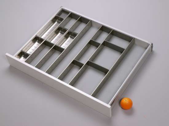 Afbeeldingen van Blum Bestekindeling voor werkbestek Orga-Line - corpusbreedte 900 en groter ladediepte 650 - inox/RVS OL.BO6590S3BESTEKLADE