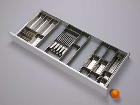 Afbeeldingen van Blum Bestekindeling voor messen Orga-Line - corpusbreedte 1200 en groter ladediepte 500 - inox/RVS OL.BO5012S3BESTEKLADE