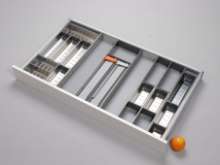 Afbeeldingen van Blum Bestekindeling met foliehouder Orga-Line - corpusbreedte 1100mm en groter ladediepte 600 - inox/RVS OL.BO6011S6BESTEKLADE