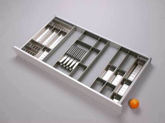 Afbeeldingen van Blum Bestekindeling voor messen Orga-Line - corpusbreedte 1200 en groter ladediepte 600 - inox/RVS OL.BO6012S3BESTEKLADE