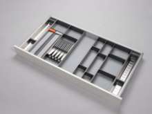 Afbeeldingen van Blum Bestekindeling voor messen met foliehouder Orga-Line - corpusbreedte 1200 en groter ladediepte 600 - inox/RVS OL.BO6012S6BESTEKLADE