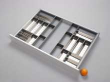 Afbeeldingen van Blum Bestekindeling Orga-Line - corpusbreedte 1000mm en groter ladediepte 650 - inox/RVS OL.BO6510S6BESTEKLADE