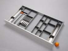 Afbeeldingen van Blum Bestekindeling voor messen met folierhouder Orga-Line - corpusbreedte 1200 en groter ladediepte 650 - inox/RVS OL.BO6512S6BESTEKLADE
