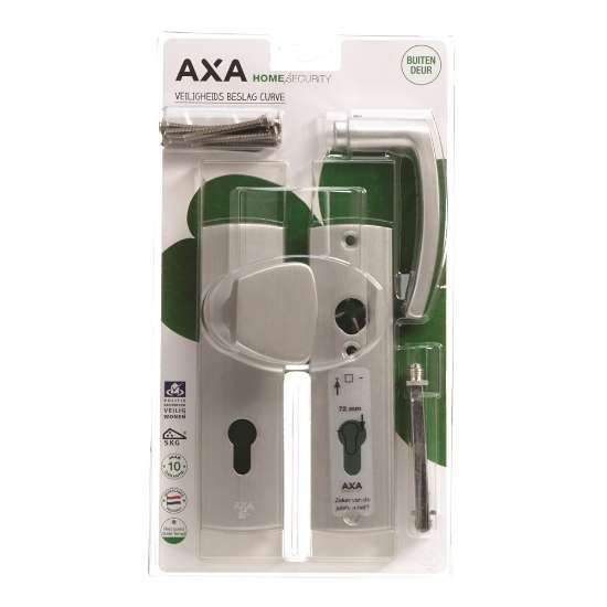Afbeeldingen van AXA Veiligheidsbeslag Curve kort S-knop+kruk Blok PC72