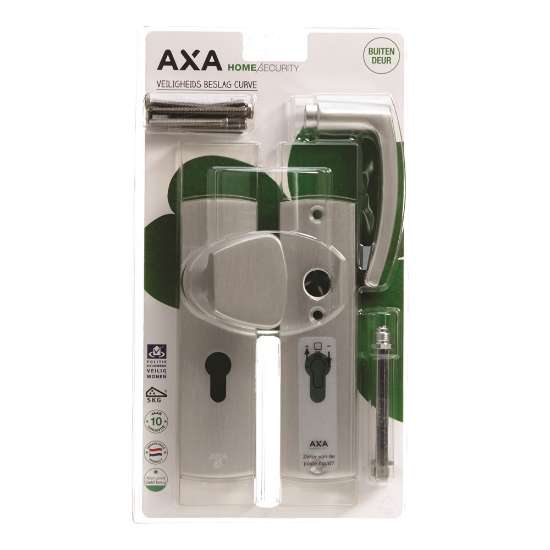 Afbeeldingen van AXA Veiligheidsbeslag Curve kort S-knop+kruk Blok PC55