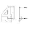 Afbeeldingen van INTERSTEEL Huisnummer 4 150x2mm rvs geborsteld 4020