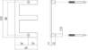 Afbeeldingen van INTERSTEEL Huisletter E 100 mm rvs geborsteld 4026
