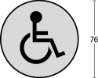 Afbeeldingen van INTERSTEEL Pictogram toilet mindervalide zelfklevend rond rvs geborsteld 4600